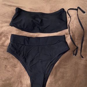 Black high waist bikini set Swimsuit